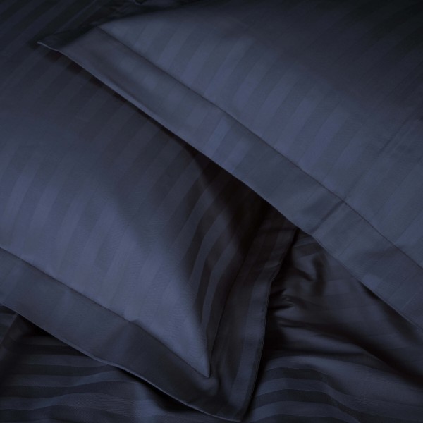 Фото - Комплект постельного белья MirSon Satin Stripe 30-0020 Smoky Blue 175х210 см (2200005255346)