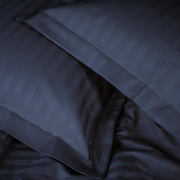 Фото - Комплект постельного белья MirSon Satin Stripe 30-0020 Smoky Blue 143х210 см (2200005255377)
