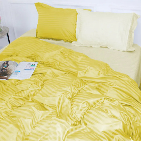 Фото - Комплект постельного белья MirSon Satin Stripe 30-0003 +30-0002 Bathild 220х240 см King Size (2200005256282)