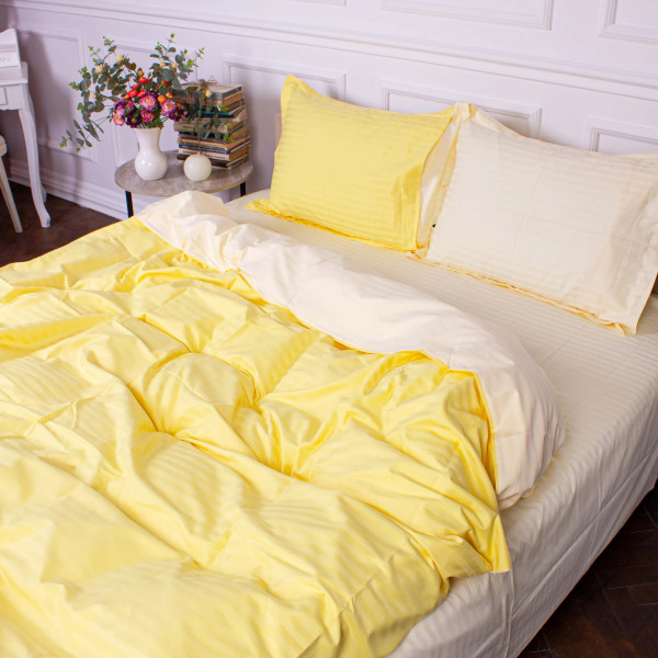 Фото - Комплект постельного белья MirSon Satin Stripe 30-0003 +30-0002 Bathild 220х240 см King Size (2200005256282)