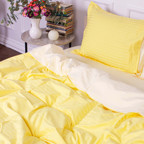 Фото - Комплект постельного белья MirSon Satin Stripe 30-0003 +30-0002 Bathild 220х240 см King Size (2200005256282)