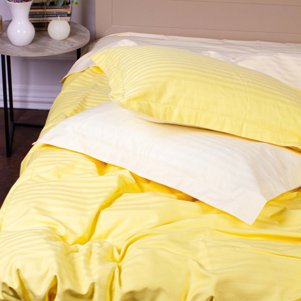 Фото - Комплект постельного белья MirSon Satin Stripe 30-0003 +30-0002 Bathild 220х240 см King Size (2200005256282)