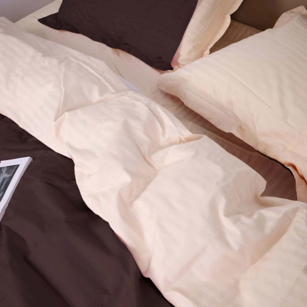 Фото - Комплект постільної білизни MirSon Satin Stripe 30-0006 +30-0004 Baylee 143х210 см (2200005256664)