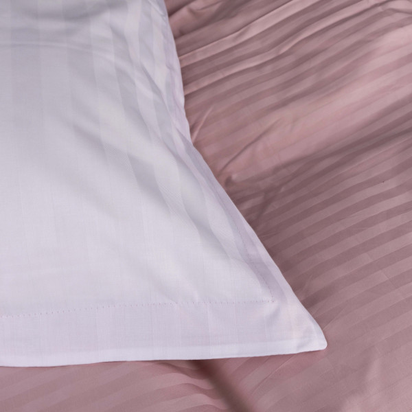 Фото - Комплект постельного белья MirSon Satin Stripe 30-0007 +30-0001 Beatrisa 220х240 см King Size (2200005256886)