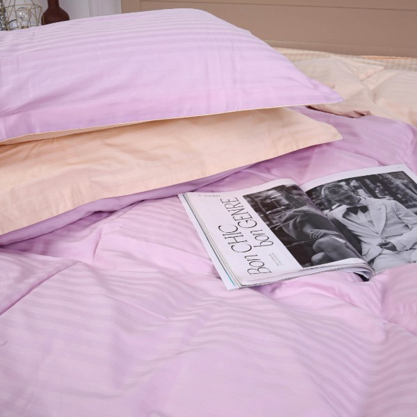 Фото - Комплект постельного белья MirSon Satin Stripe 30-0007 +30-0004 Evanjalin 175х210 см (2200005257098)