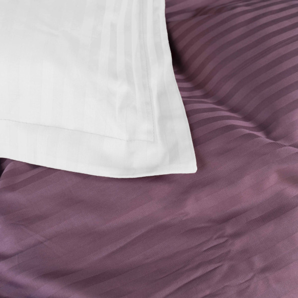 Фото - Комплект постільної білизни MirSon Satin Stripe 30-0008 +30-0001 Bethseda 200х220 см (2200005257302)