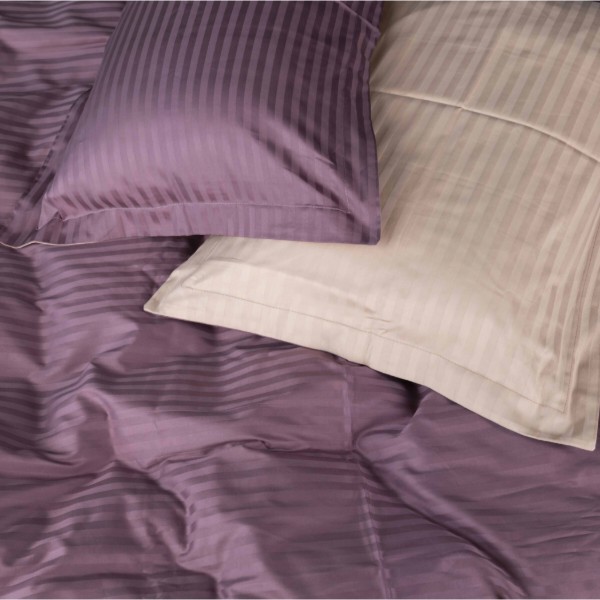 Фото - Комплект постельного белья MirSon Satin Stripe 30-0008 +30-0004 Waleis 175х210 см (2200005257494)