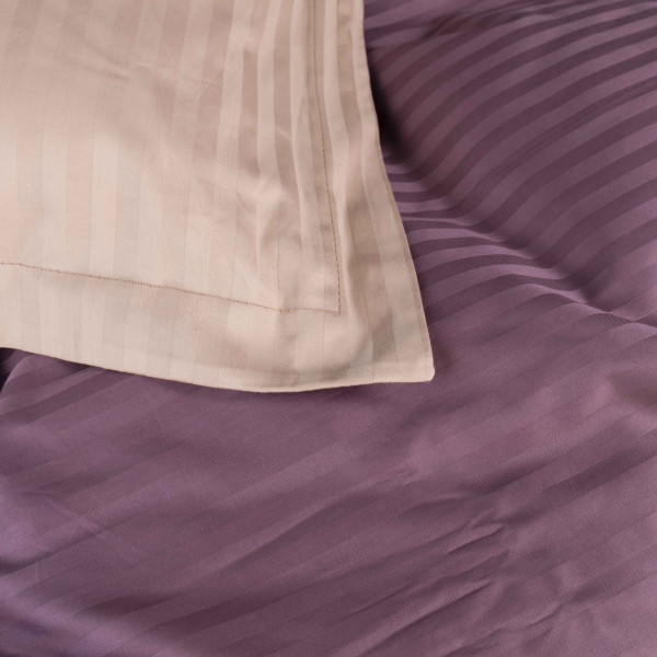 Фото - Комплект постельного белья MirSon Satin Stripe 30-0008 +30-0004 Waleis 200х220 см (2200005257500)