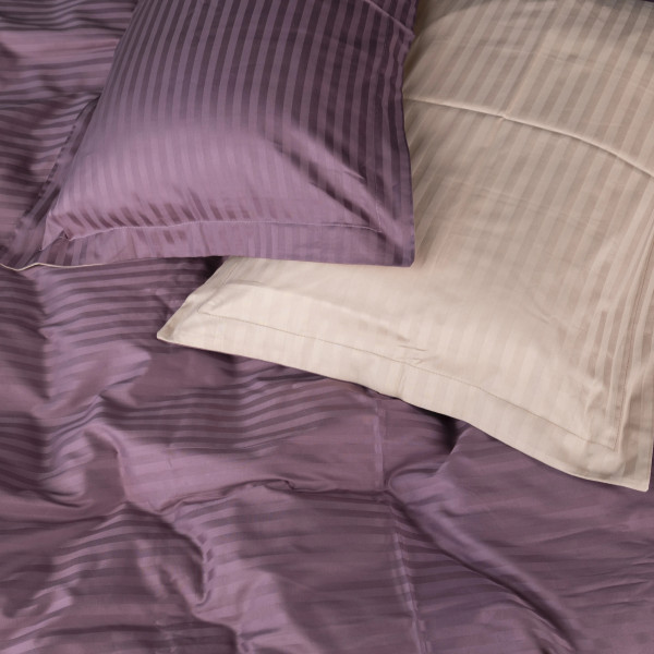 Фото - Комплект постельного белья MirSon Satin Stripe 30-0008 + 30-0004 Waleis 143х210 см (2200005257517)
