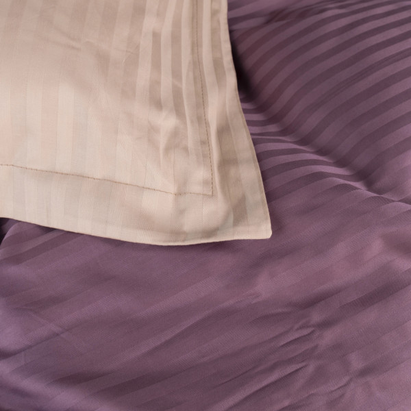 Фото - Комплект постельного белья MirSon Satin Stripe 30-0008 + 30-0001 Bethseda 143х210 см (2200005257319)