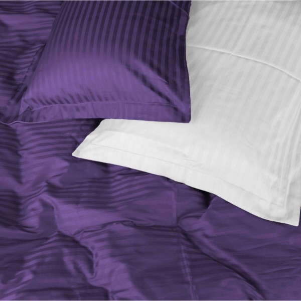 Фото - Комплект постільної білизни MirSon Satin Stripe 30-0009 +30-0001 Belinda 175х210 см (2200005257890)