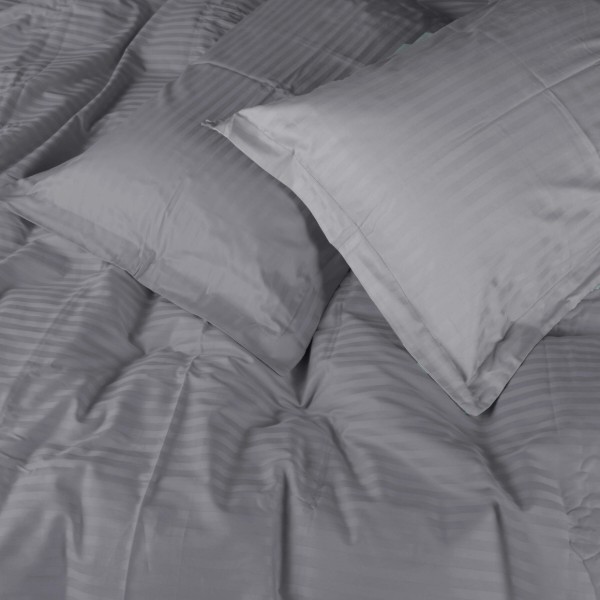 Фото - Комплект постільної білизни MirSon Satin Stripe 30-0010 +30-0001 Widad 175х210 см (2200005258293)