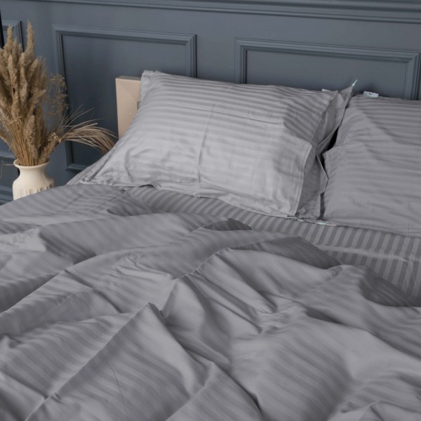Фото - Комплект постельного белья MirSon Satin Stripe 30-0010 +30-0001 Widad 143х210 см (2200005258262)