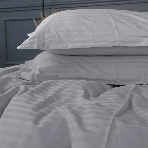Фото - Комплект постельного белья MirSon Satin Stripe 30-0010 +30-0001 Widad 200х220 см (2200005258309)