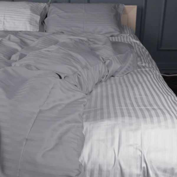 Фото - Комплект постельного белья MirSon Satin Stripe 30-0010 + 30-0001 Widad 143х210 см (2200005258316)