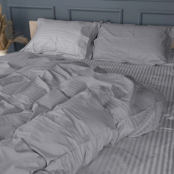 Фото - Комплект постельного белья MirSon Satin Stripe 30-0010 + 30-0001 Widad 143х210 см (2200005258316)