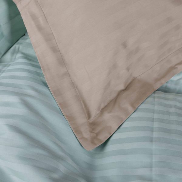 Фото - Комплект постільної білизни MirSon Satin Stripe 30-0015 +30-0004 Gavenia 220х240 см King Size (2200005260883)