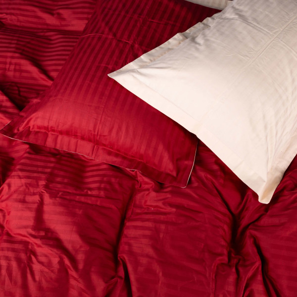 Фото - Комплект постільної білизни MirSon Satin Stripe 30-0018 +30-0004 Jenadi 200х220 см (2200005262702)