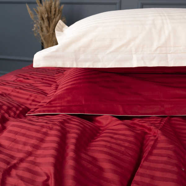 Фото - Комплект постельного белья MirSon Satin Stripe 30-0018 +30-0004 Jenadi 220х240 см King Size (2200005262689)