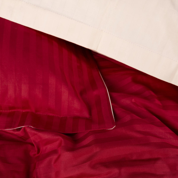 Фото - Комплект постельного белья MirSon Satin Stripe 30-0018 +30-0004 Jenadi 220х240 см King Size (2200005262689)