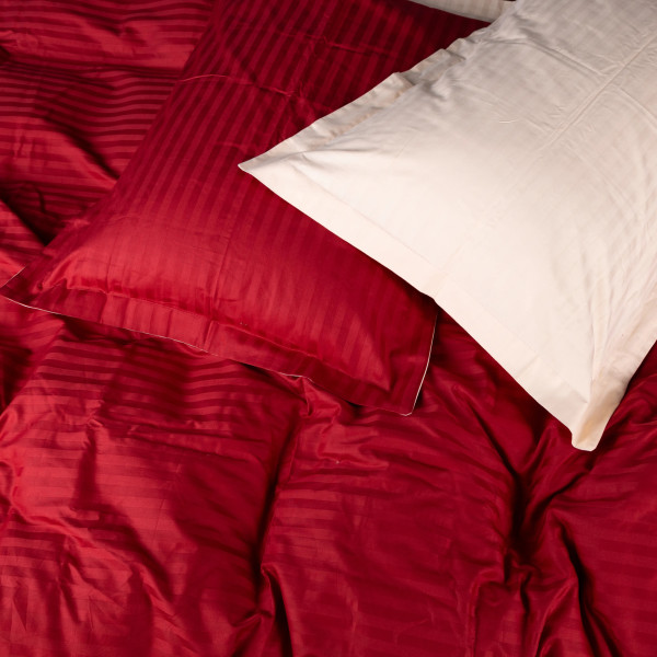 Фото - Комплект постельного белья MirSon Satin Stripe 30-0018 +30-0004 Jenadi 220х240 см King Size (2200005262689)