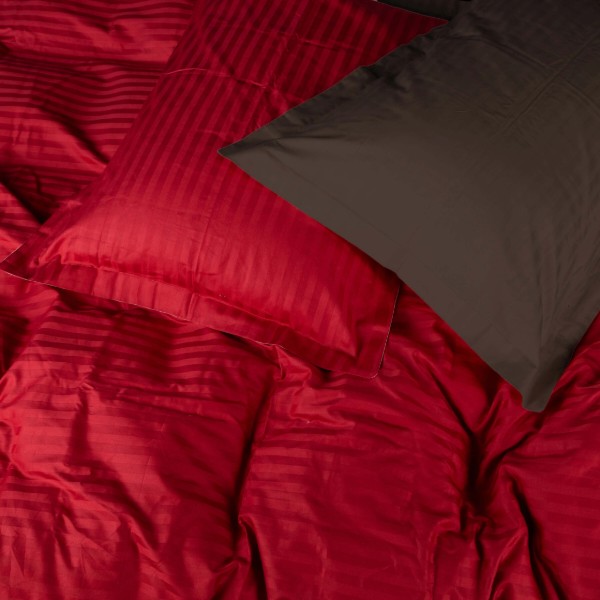 Фото - Комплект постільної білизни MirSon Satin Stripe 30-0018 +30-0006 Brendon 143х210 см (2200005262917)
