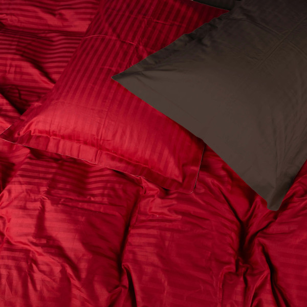 Фото - Комплект постельного белья MirSon Satin Stripe 30-0018 +30-0006 Brendon 200х220 см (2200005262900)