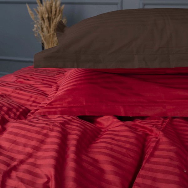 Фото - Комплект постільної білизни MirSon Satin Stripe 30-0018 +30-0006 Brendon 143х210 см (2200005262917)