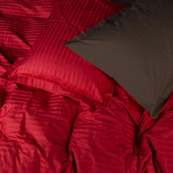 Фото - Комплект постельного белья MirSon Satin Stripe 30-0018 +30-0006 Brendon 220х240 см King Size (2200005262887)