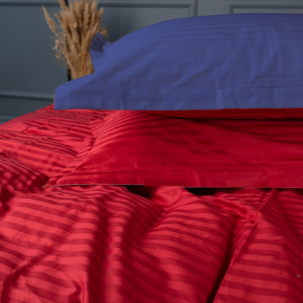 Фото - Комплект постільної білизни MirSon Satin Stripe 30-0018 +30-0019 Mardin 220х240 см King Size (2200005263082)