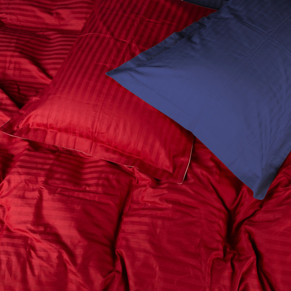 Фото - Комплект постільної білизни MirSon Satin Stripe 30-0018 +30-0019 Mardin 220х240 см King Size (2200005263082)