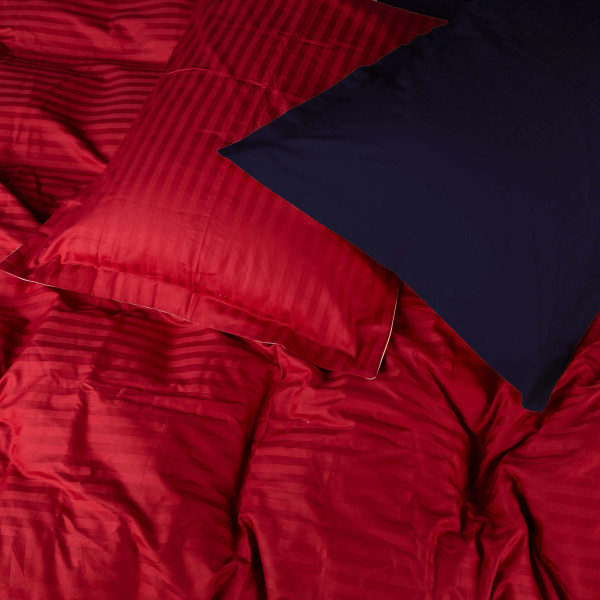 Фото - Комплект постільної білизни MirSon Satin Stripe 30-0018 +30-0020 Nariman 200х220 см (2200005263303)