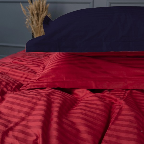 Фото - Комплект постельного белья MirSon Satin Stripe 30-0018 +30-0020 Nariman 220х240 см King Size (2200005263280)