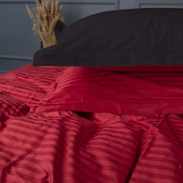 Фото - Комплект постільної білизни MirSon Satin Stripe 30-0018 +30-0021 Ferit 175х210 см (2200005263495)