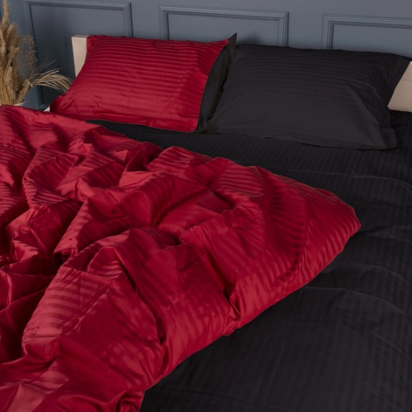 Фото - Комплект постельного белья MirSon Satin Stripe 30-0018 +30-0021 Ferit 220х240 см King Size (2200005263488)