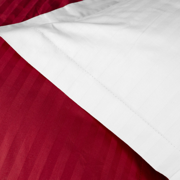 Фото - Комплект постільної білизни MirSon Satin Stripe 30-0018 +30-0001 Feinarina 220х240 см King Size (2200005263686)