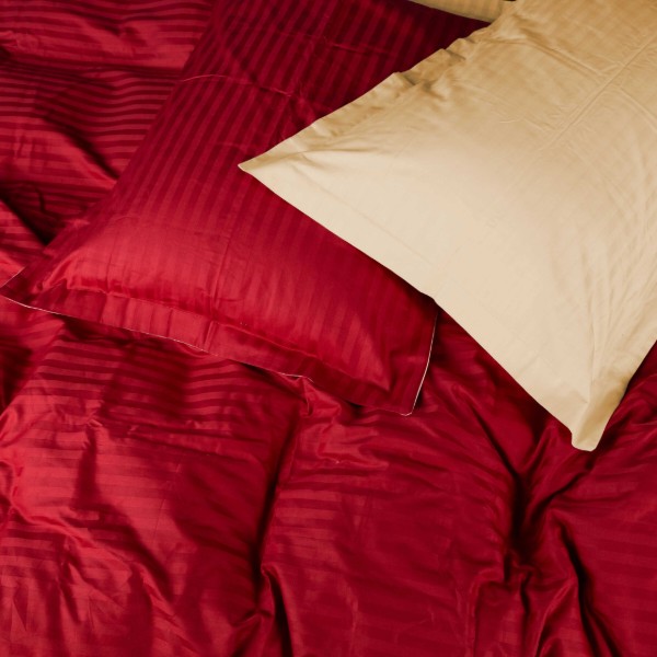 Фото - Комплект постельного белья MirSon Satin Stripe 30-0018 +30-0002 Karimi 175х210 см (2200005263891)