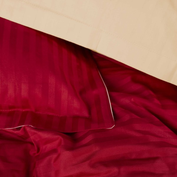 Фото - Комплект постільної білизни MirSon Satin Stripe 30-0018 +30-0002 Karimi 143х210 см (2200005263914)
