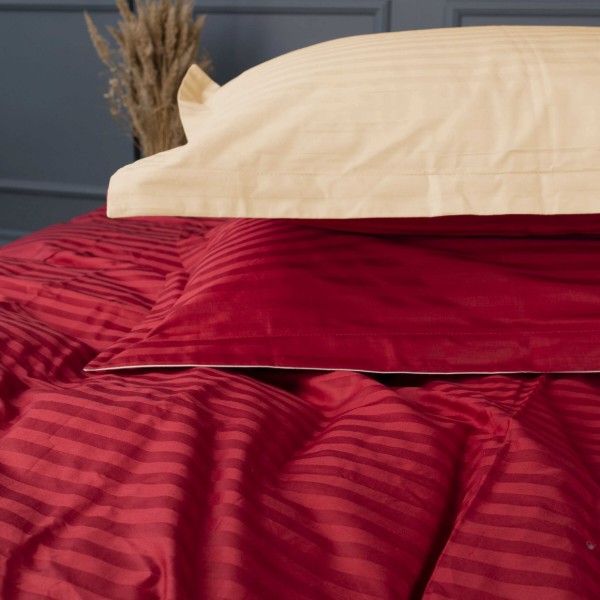 Фото - Комплект постільної білизни MirSon Satin Stripe 30-0018 +30-0002 Karimi 143х210 см (2200005263914)