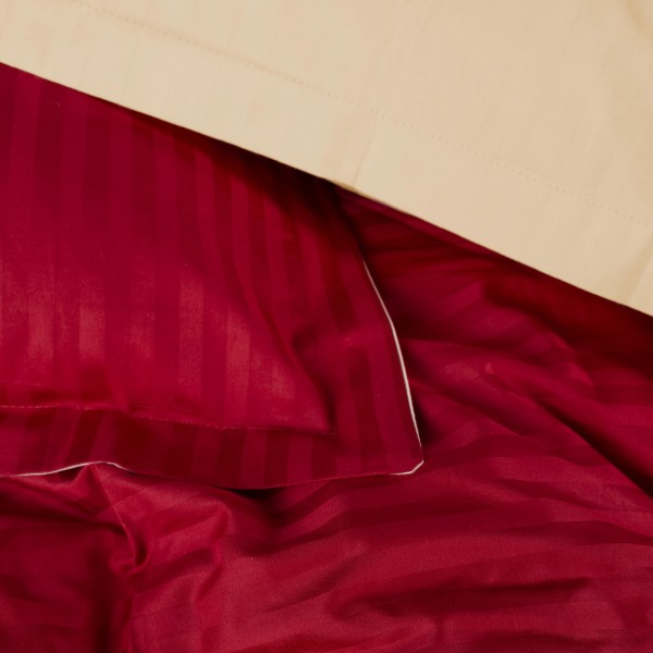 Фото - Комплект постельного белья MirSon Satin Stripe 30-0018 +30-0002 Karimi 220х240 см King Size (2200005263884)