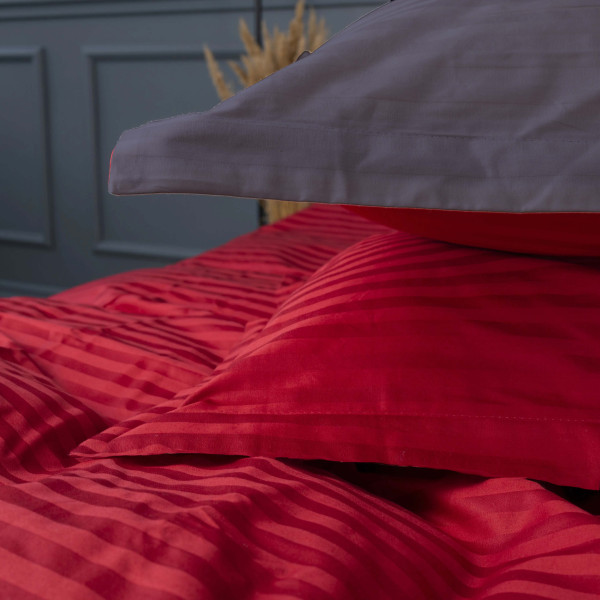 Фото - Комплект постельного белья MirSon Satin Stripe 30-0018 +30-0012 Jeren 200х220 см (2200005264102)