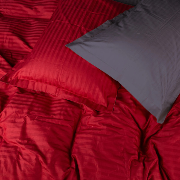 Фото - Комплект постільної білизни MirSon Satin Stripe 30-0018 +30-0012 Jeren 220х240 см King Size (2200005264089)