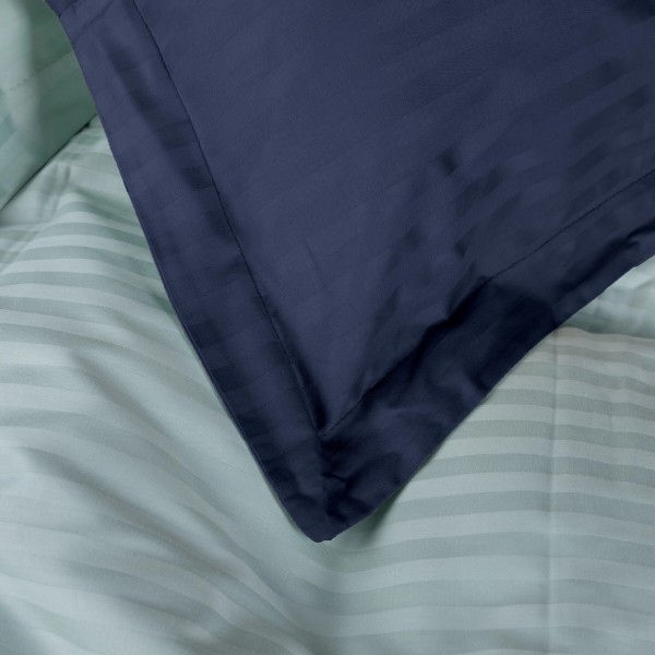 Фото - Комплект постельного белья MirSon Satin Stripe 30-0020 +30-0015 Arabaji 220х240 см King Size (2200005265284)