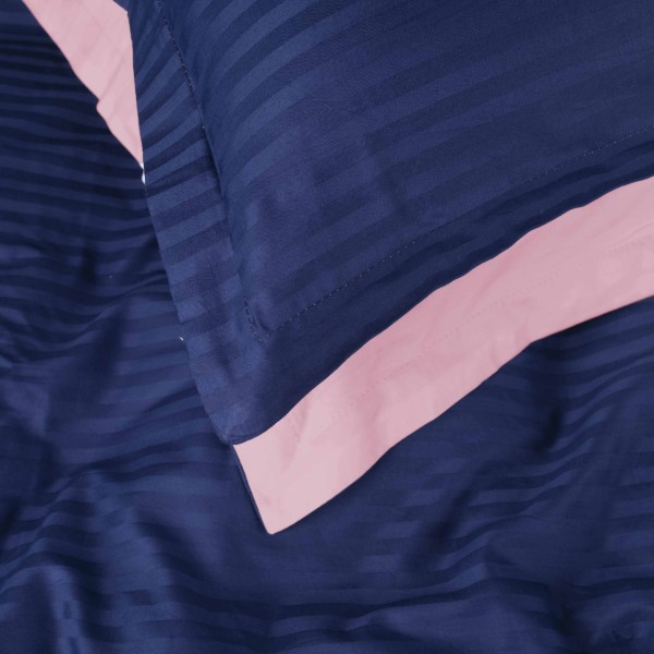 Фото - Комплект постільної білизни MirSon Satin Stripe 30-0020 +30-0007 Edarin 175х210 см (2200005265697)