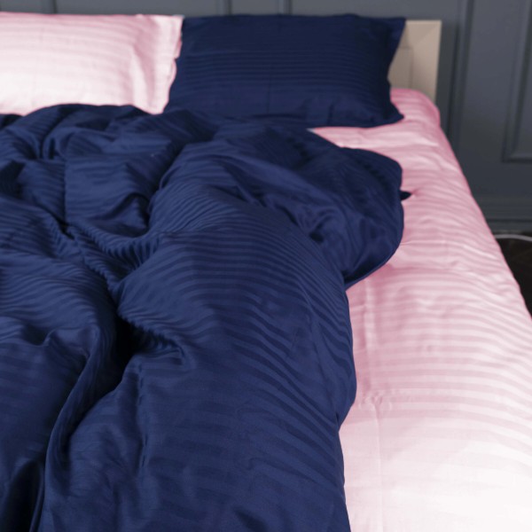 Фото - Комплект постельного белья MirSon Satin Stripe 30-0020 +30-0007 Edarin 143х210 см (2200005265710)