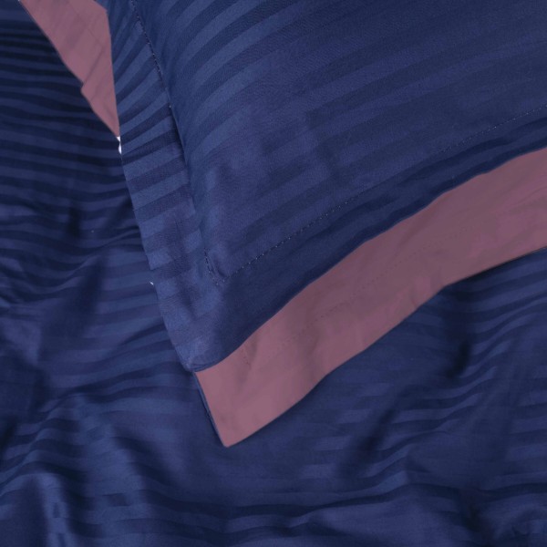 Фото - Комплект постільної білизни MirSon Satin Stripe 30-0020 +30-0008 Lovelin 175х210 см (2200005265895)