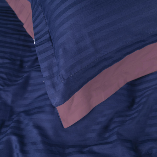 Фото - Комплект постільної білизни MirSon Satin Stripe 30-0020 +30-0008 Lovelin 220х240 см King Size (2200005265888)