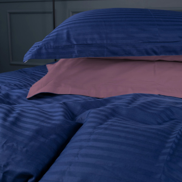 Фото - Комплект постільної білизни MirSon Satin Stripe 30-0020 +30-0008 Lovelin 220х240 см King Size (2200005265888)