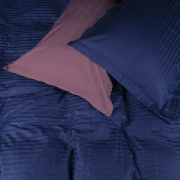 Фото - Комплект постільної білизни MirSon Satin Stripe 30-0020 +30-0008 Lovelin 220х240 см King Size (2200005265888)