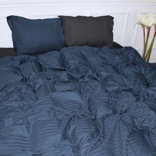 Фото - Комплект постільної білизни MirSon Satin Stripe 30-0020 +30-0012 Ennayard 143х210 см (2200005266069)